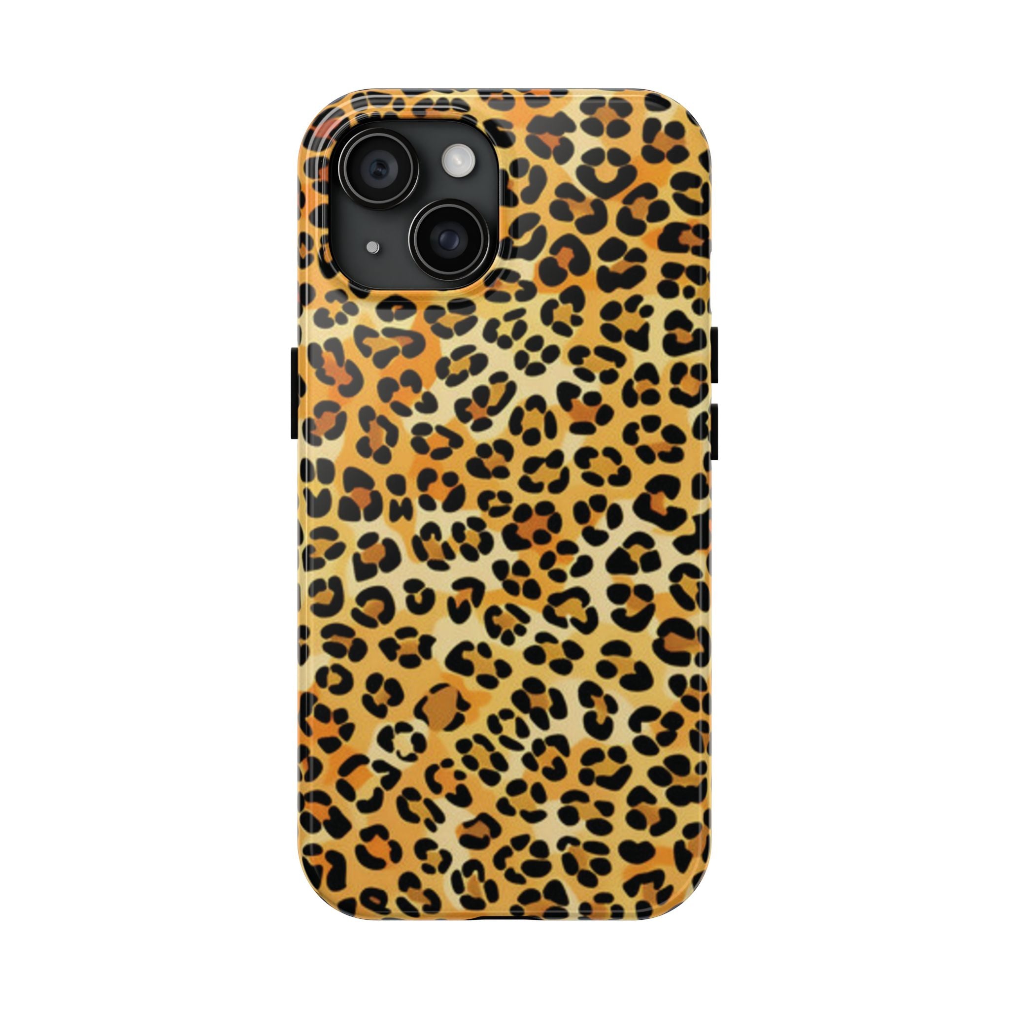 Leopard Print Tough Phone Case — Durable Animal Print Protective Cover