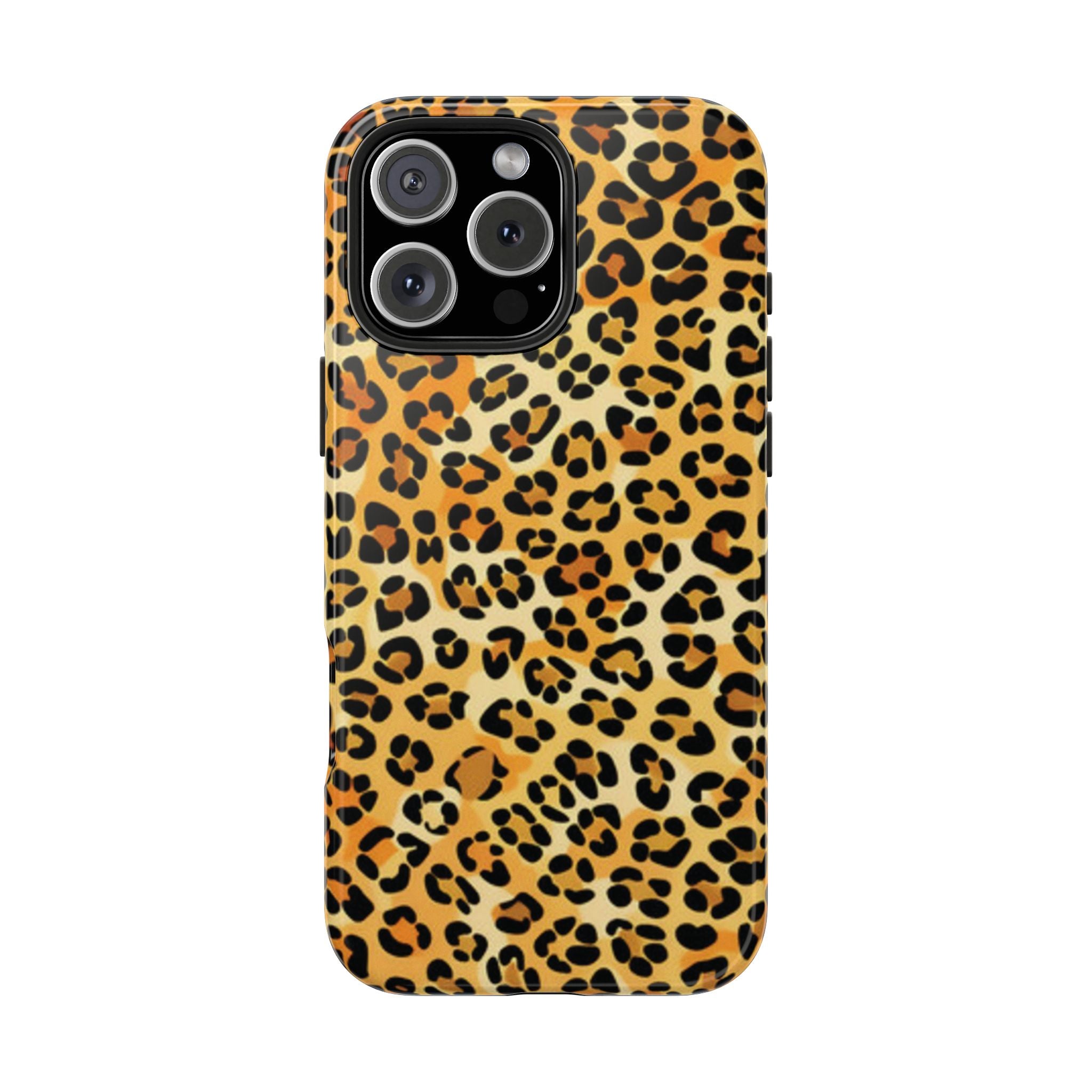 Leopard Print Tough Phone Case — Durable Animal Print Protective Cover