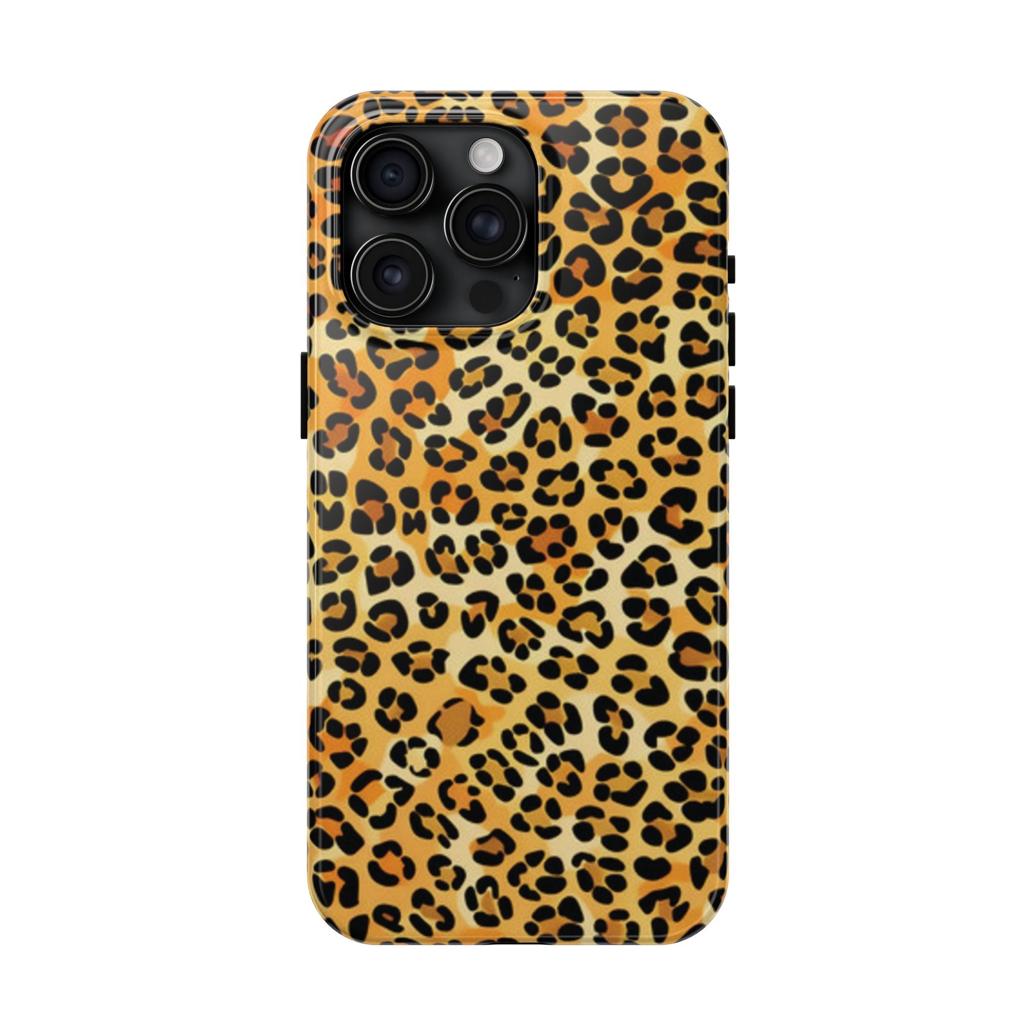 Leopard Print Tough Phone Case — Durable Animal Print Protective Cover