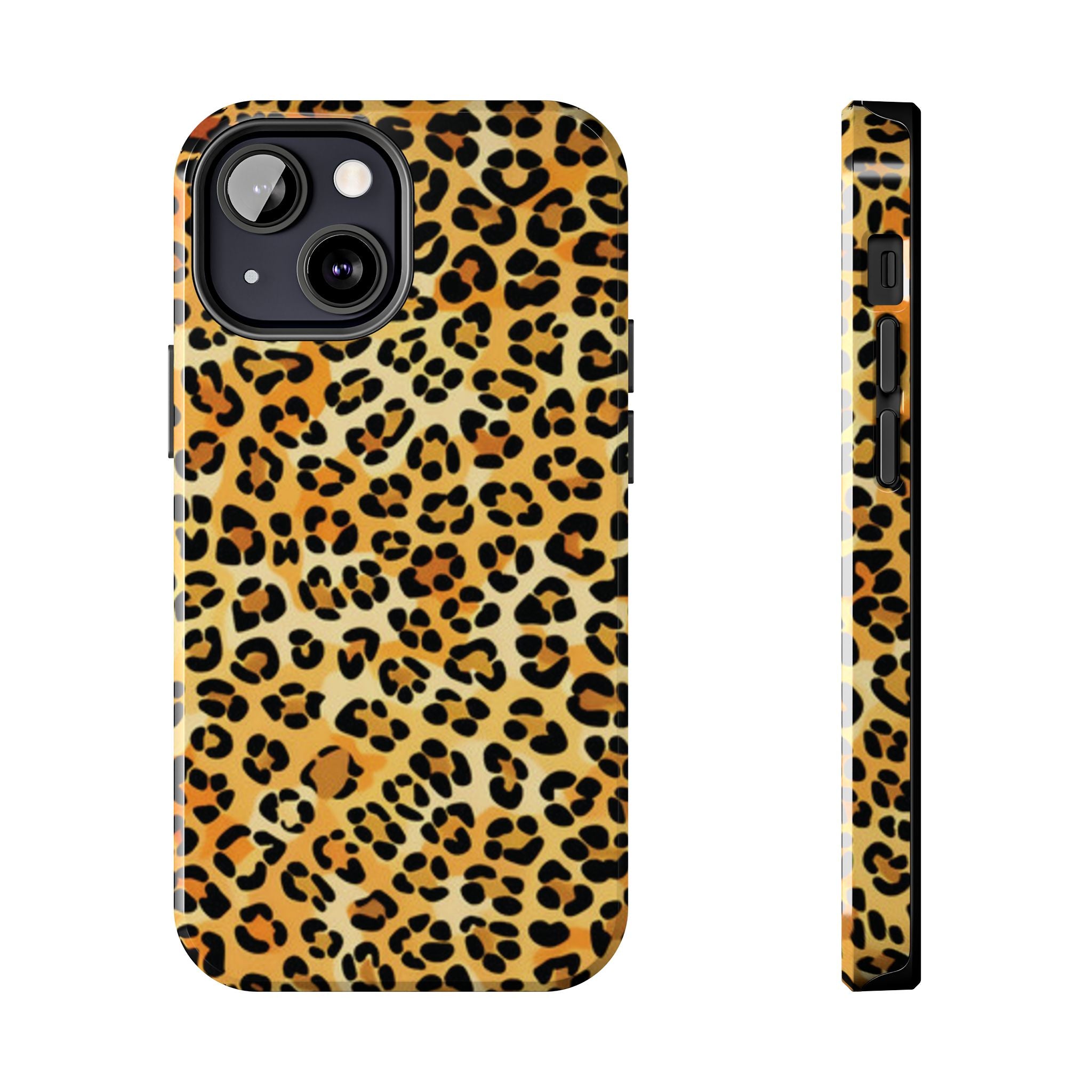 Leopard Print Tough Phone Case — Durable Animal Print Protective Cover