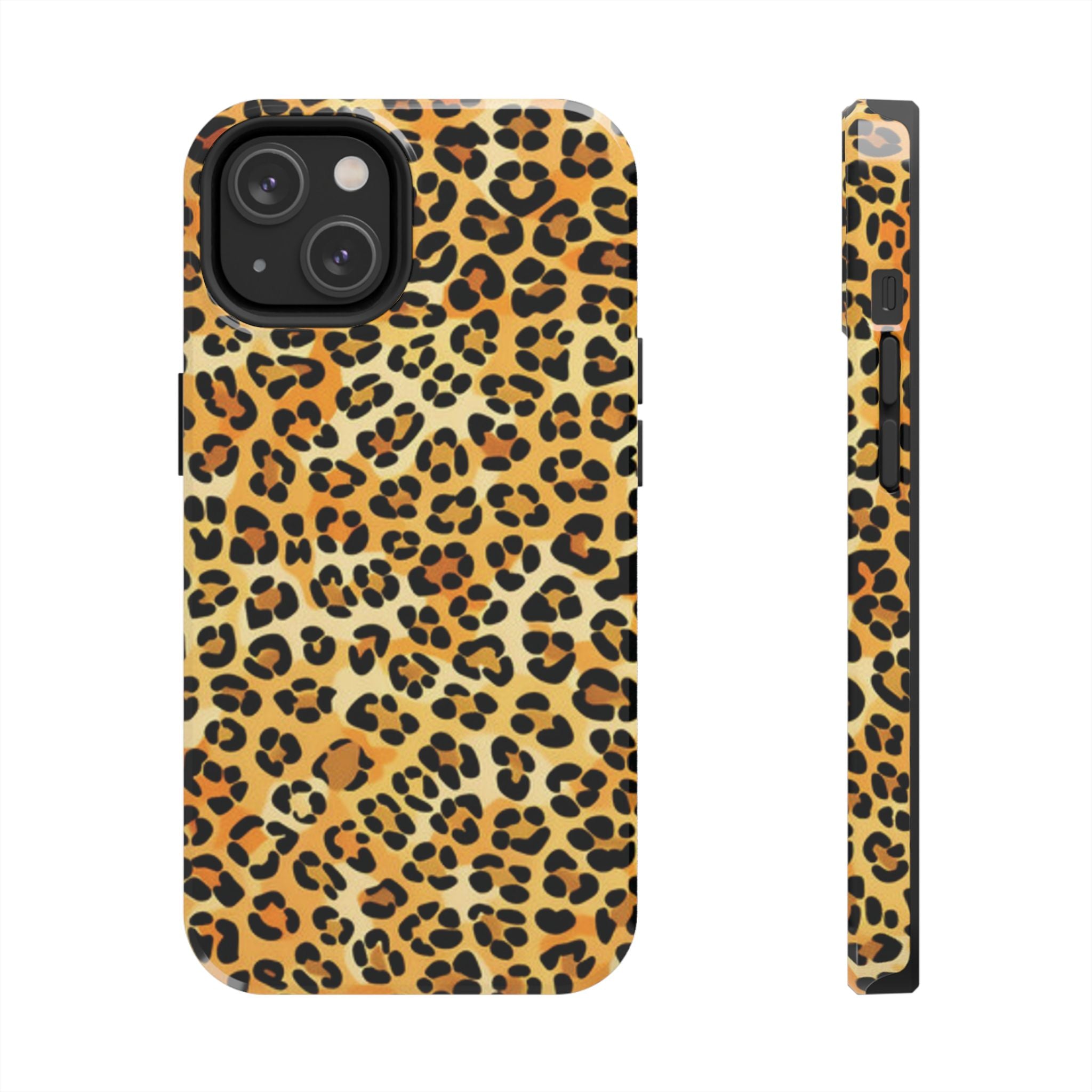 Leopard Print Tough Phone Case — Durable Animal Print Protective Cover