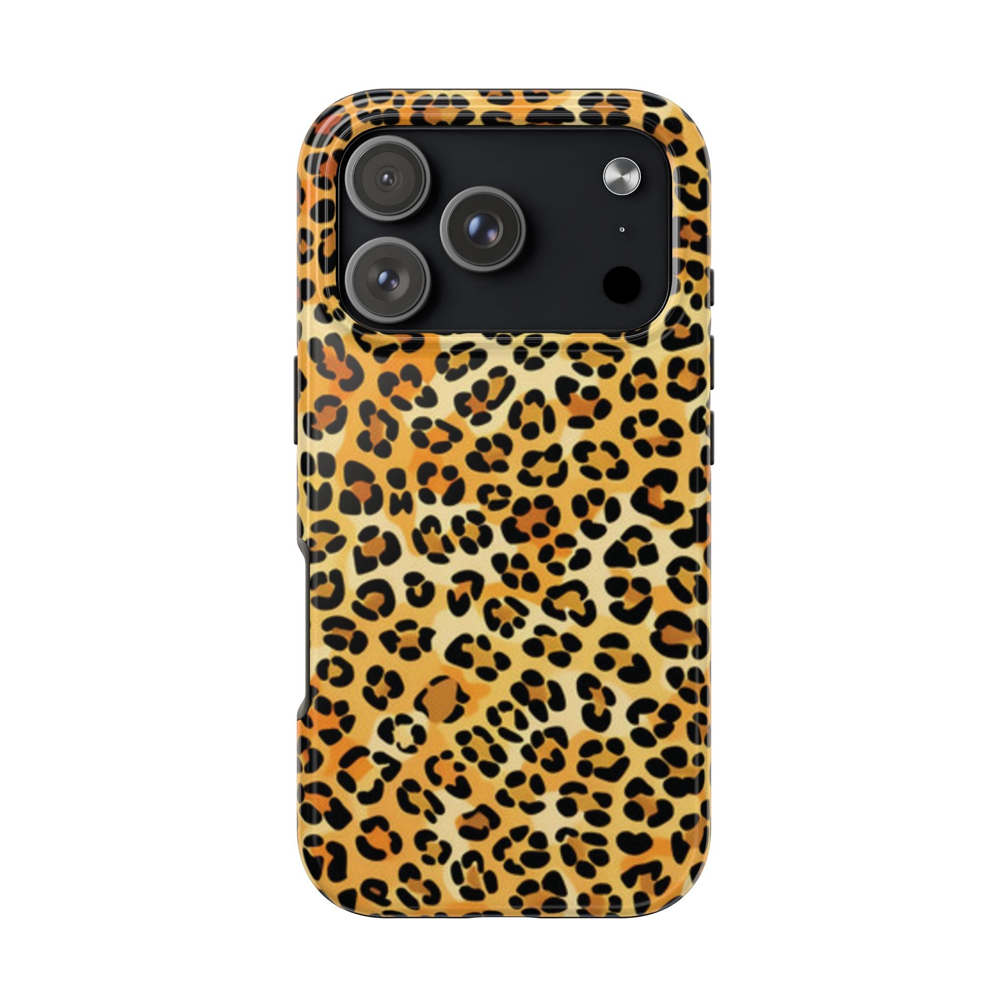 Leopard Print Tough Phone Case — Durable Animal Print Protective Cover
