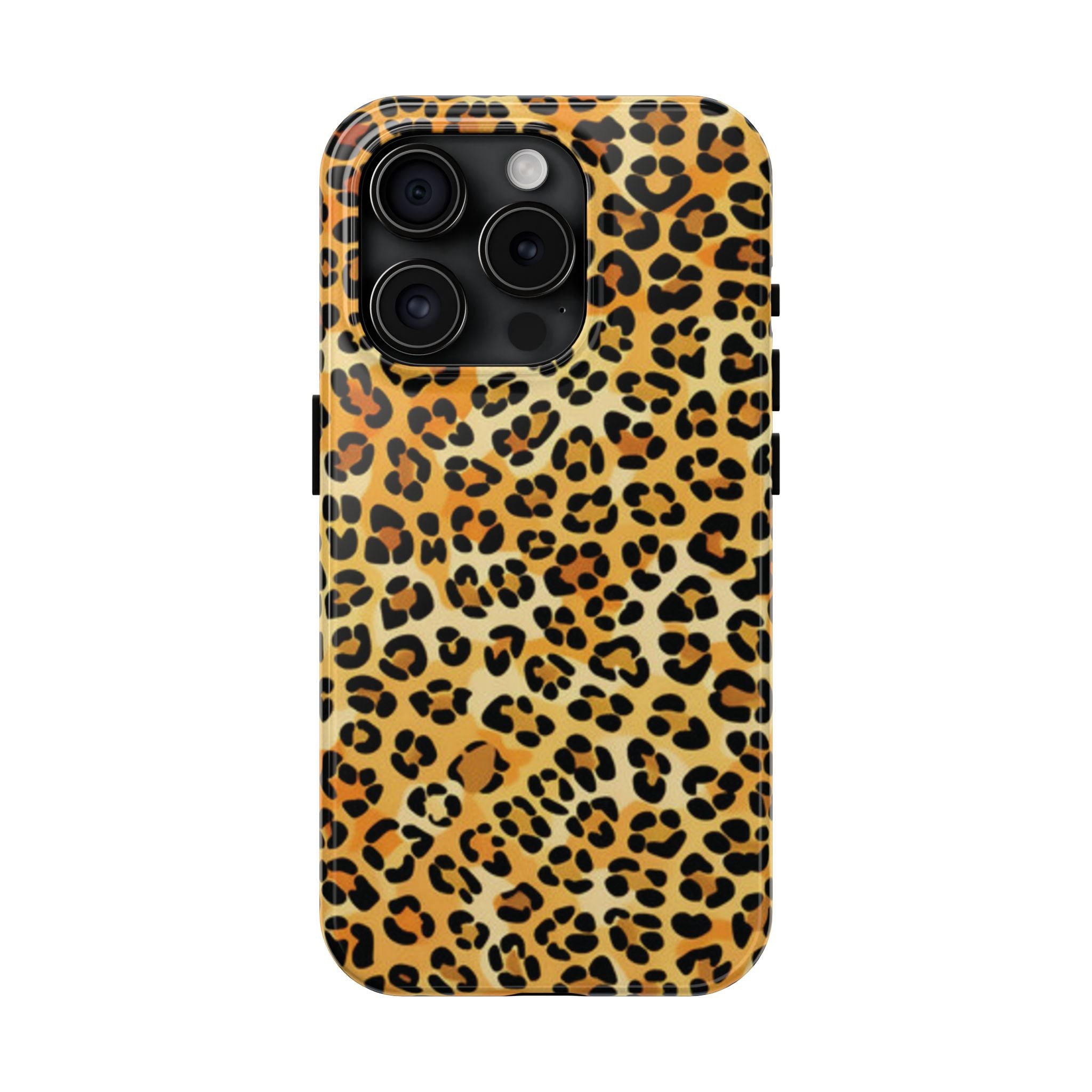 Leopard Print Tough Phone Case — Durable Animal Print Protective Cover
