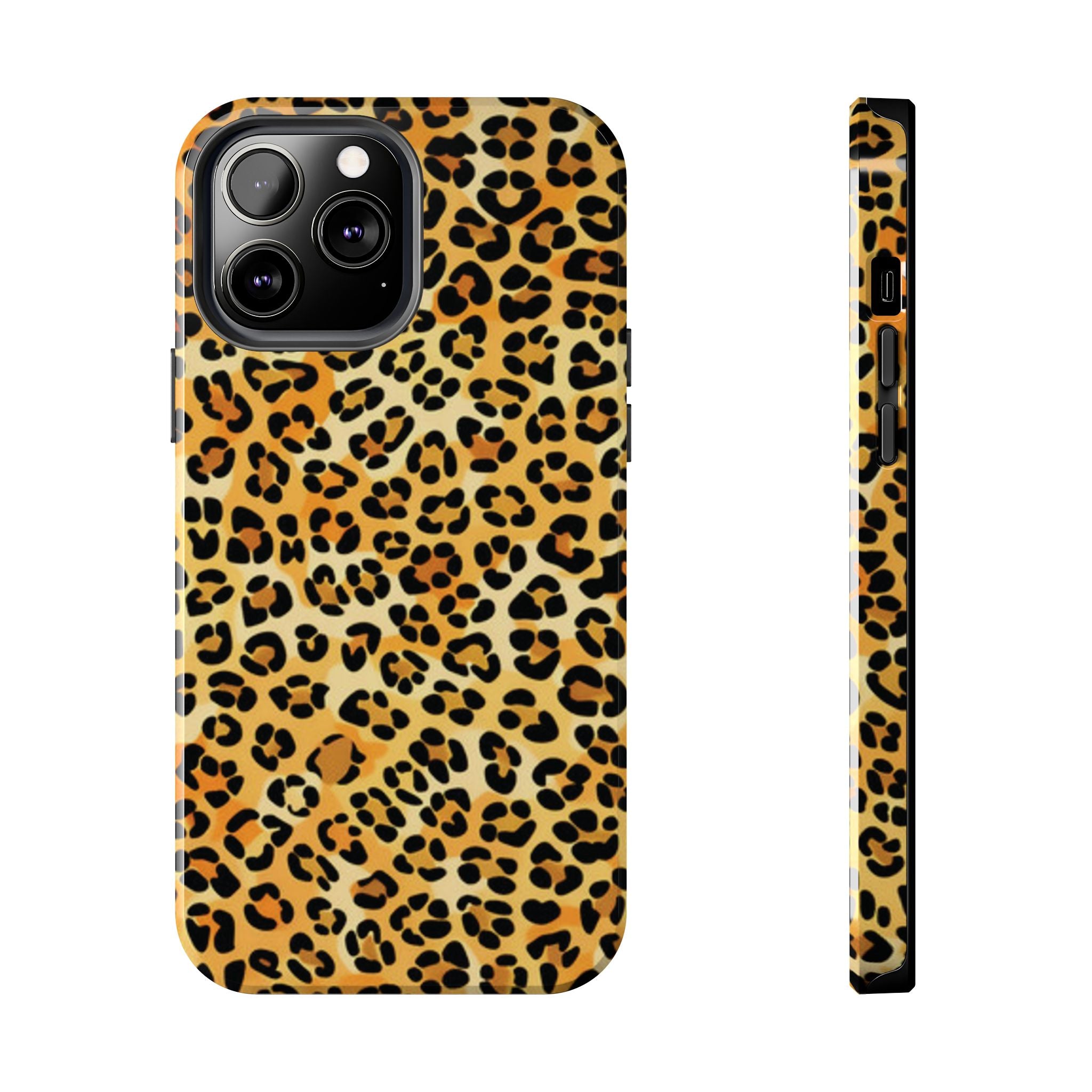 Leopard Print Tough Phone Case — Durable Animal Print Protective Cover
