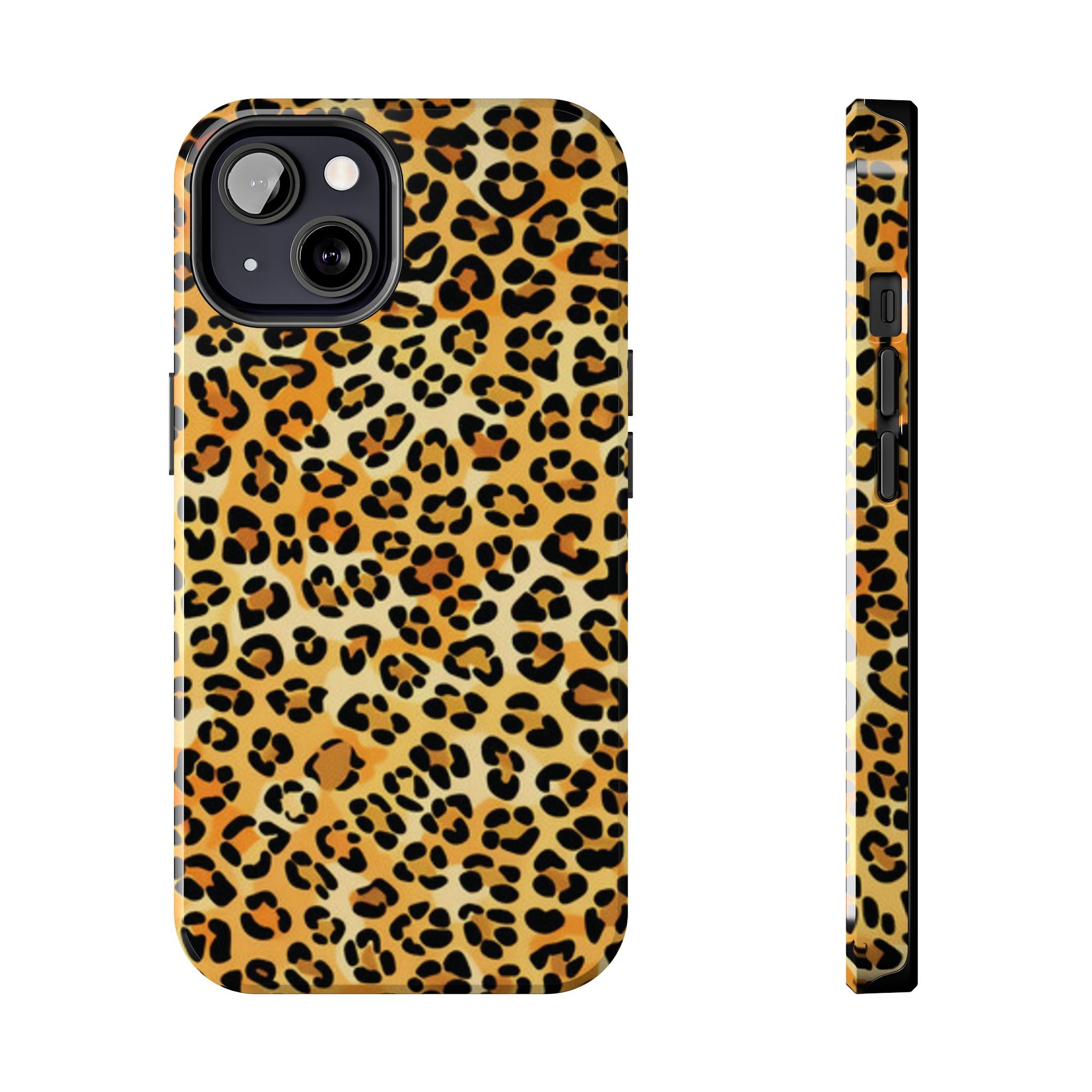 Leopard Print Tough Phone Case — Durable Animal Print Protective Cover