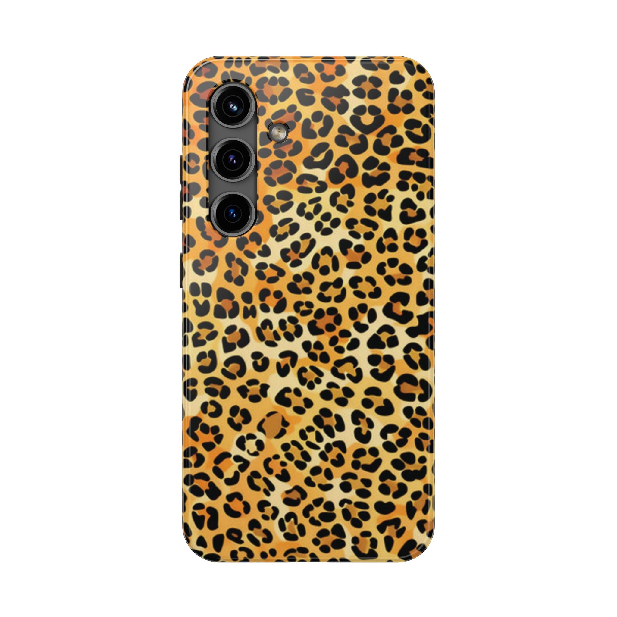 Leopard Print Tough Phone Case — Durable Animal Print Protective Cover