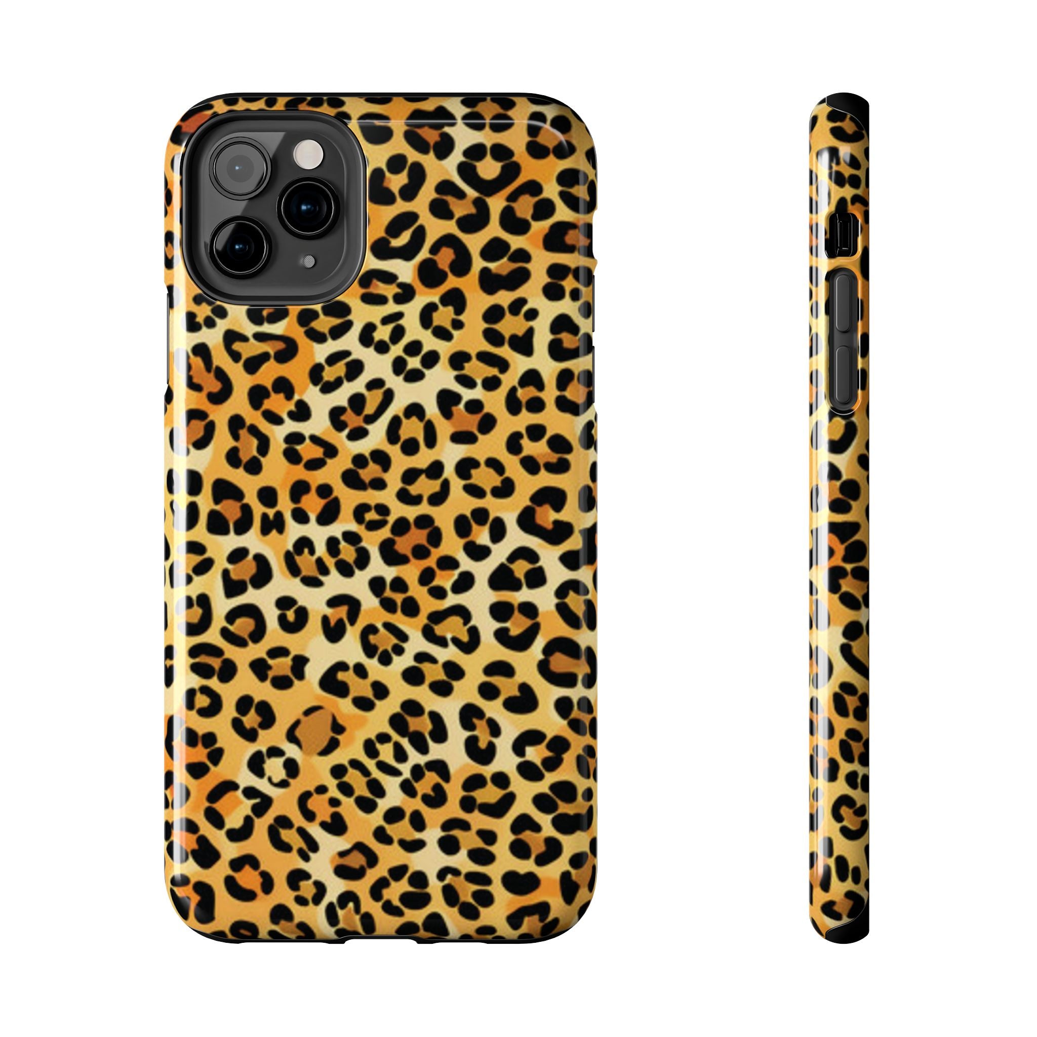 Leopard Print Tough Phone Case — Durable Animal Print Protective Cover