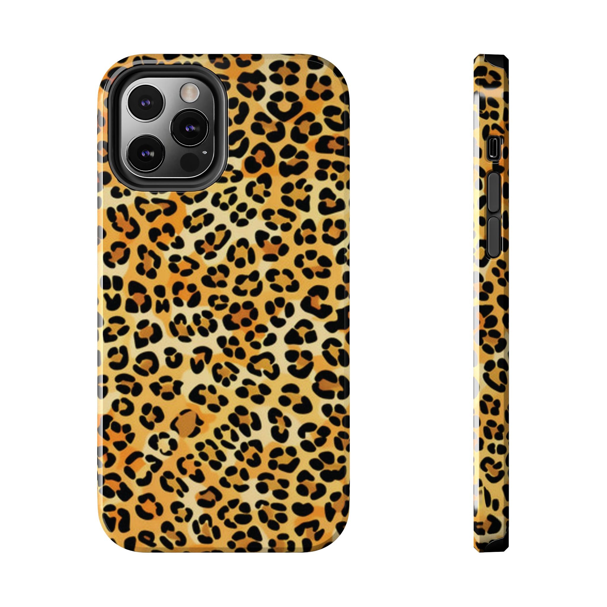 Leopard Print Tough Phone Case — Durable Animal Print Protective Cover