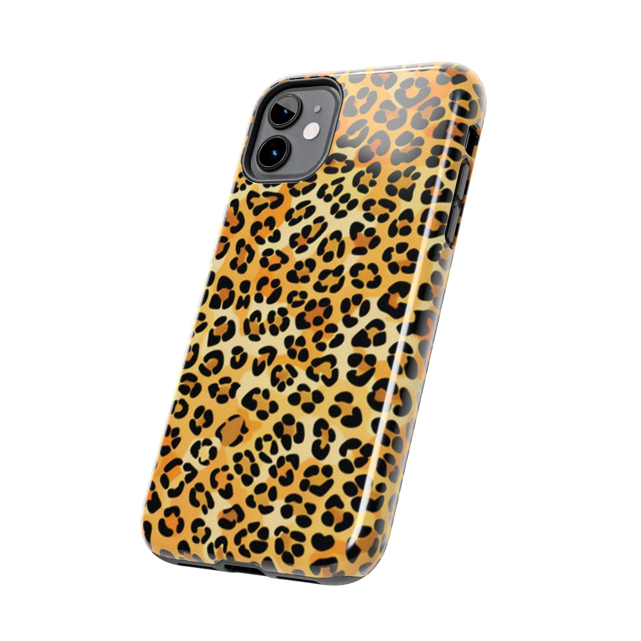 Leopard Print Tough Phone Case — Durable Animal Print Protective Cover