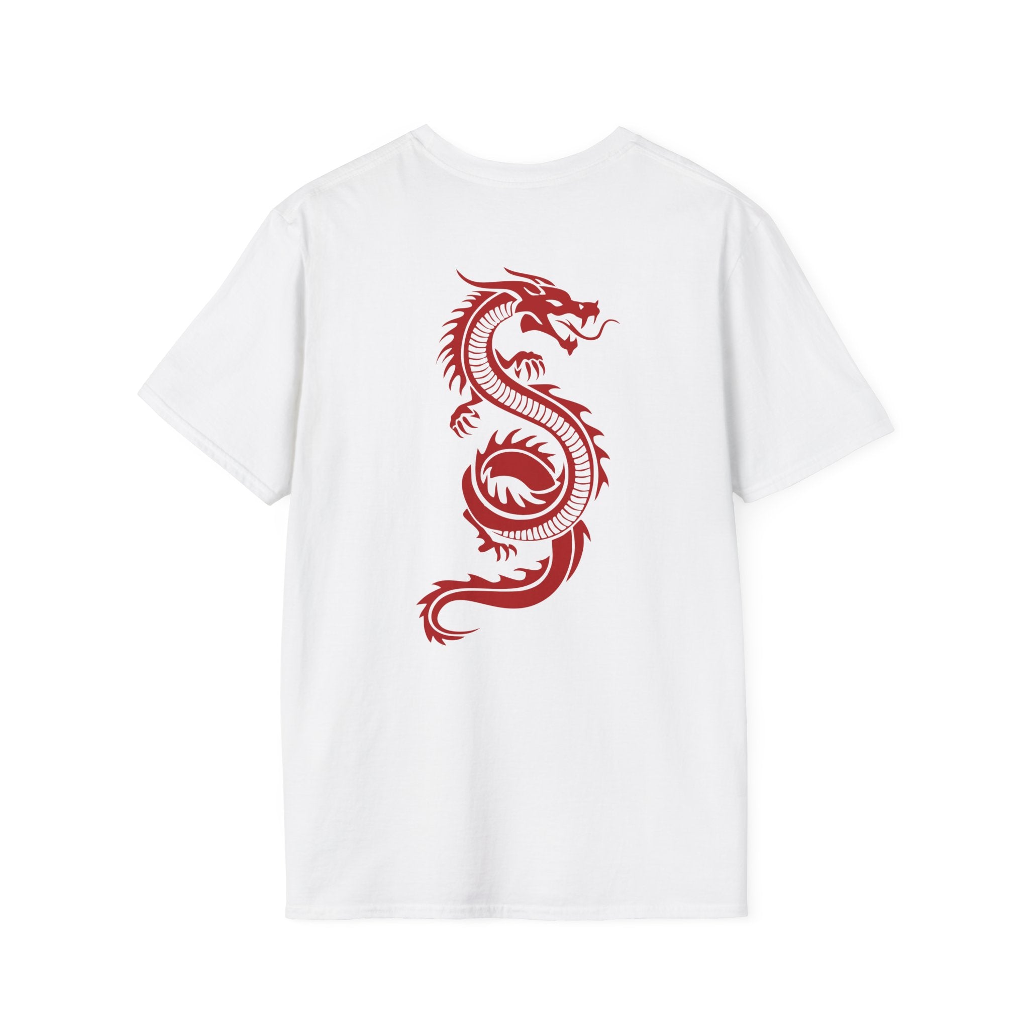 Red Dragon Graphic T-Shirt – Asian-Inspired Back Print