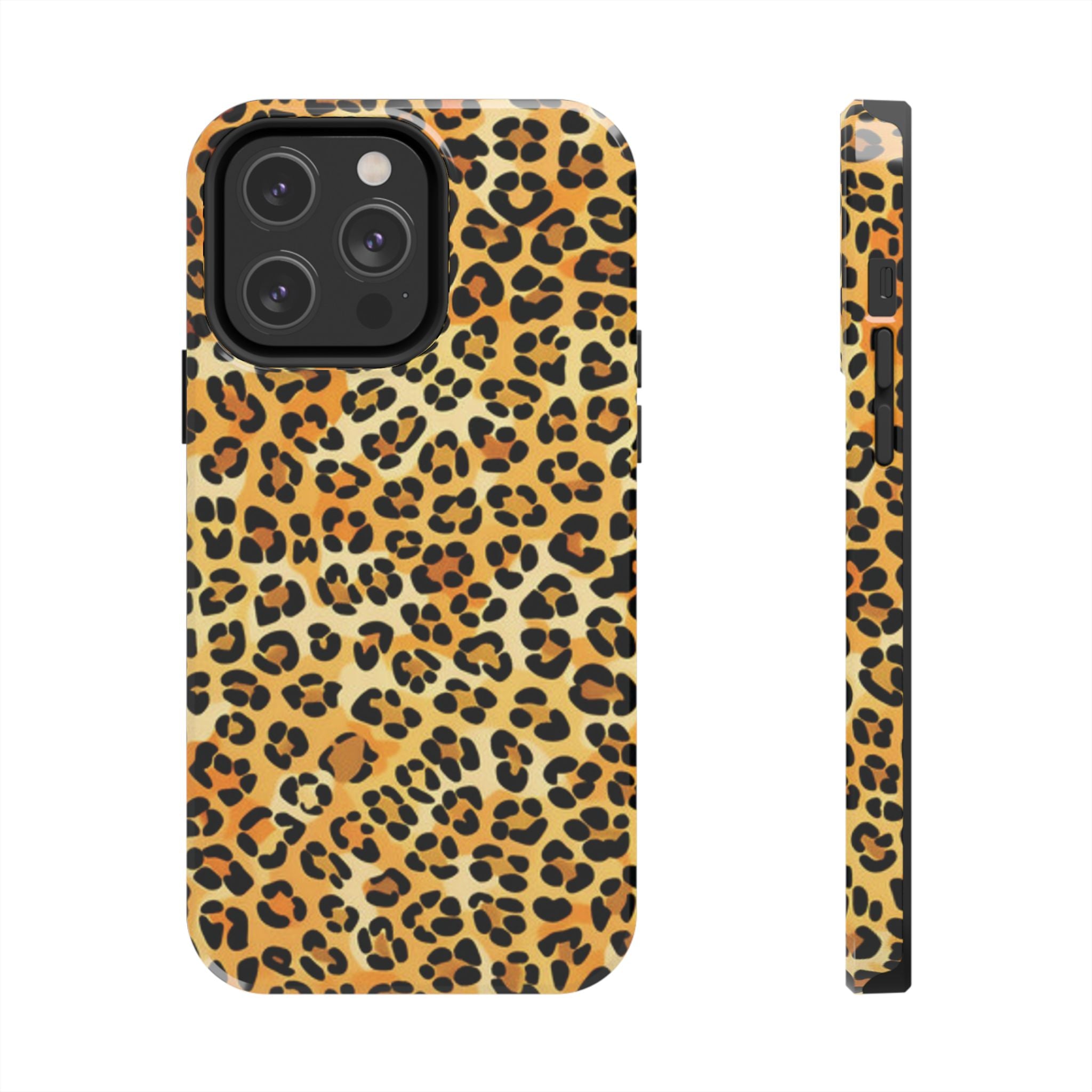 Leopard Print Tough Phone Case — Durable Animal Print Protective Cover