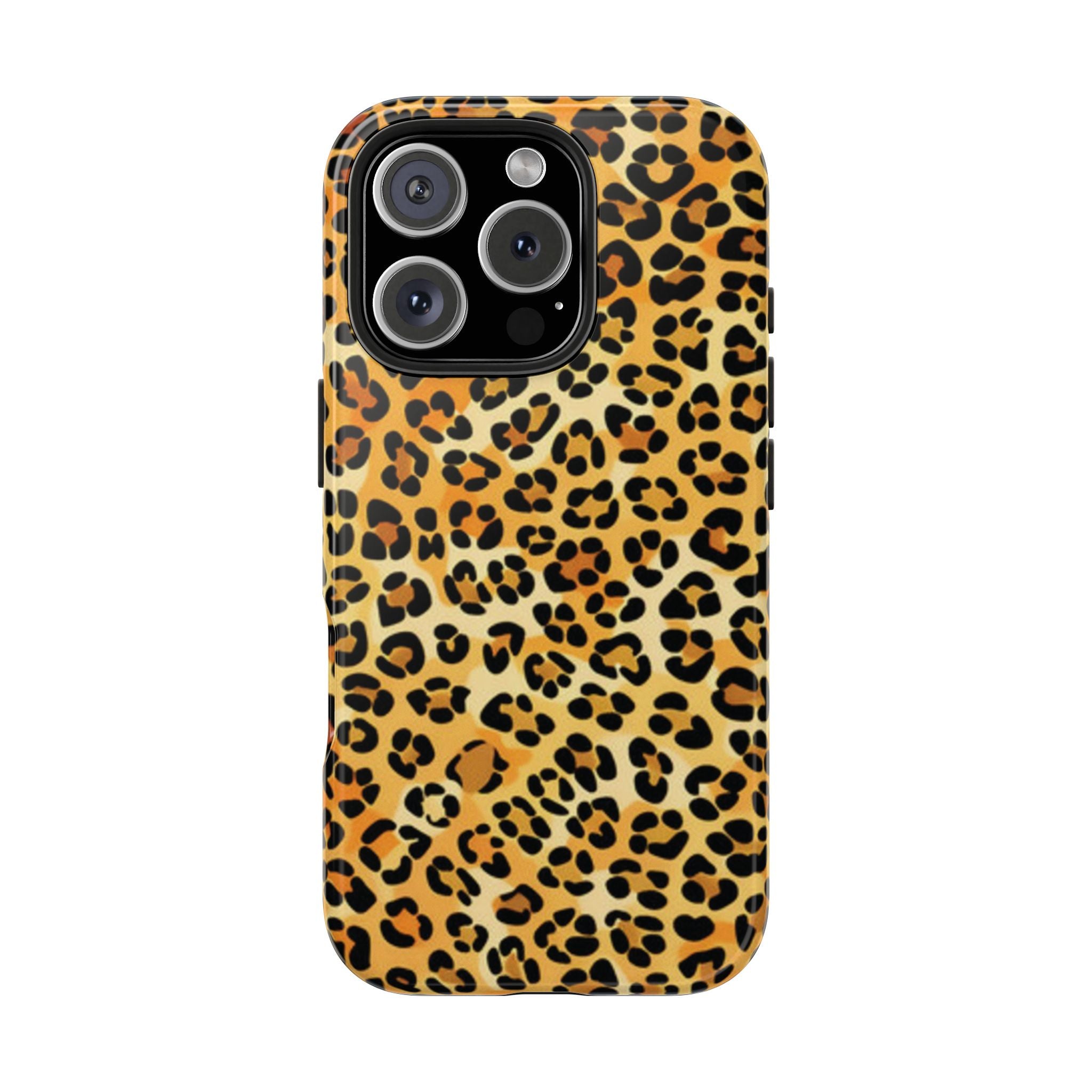 Leopard Print Tough Phone Case — Durable Animal Print Protective Cover