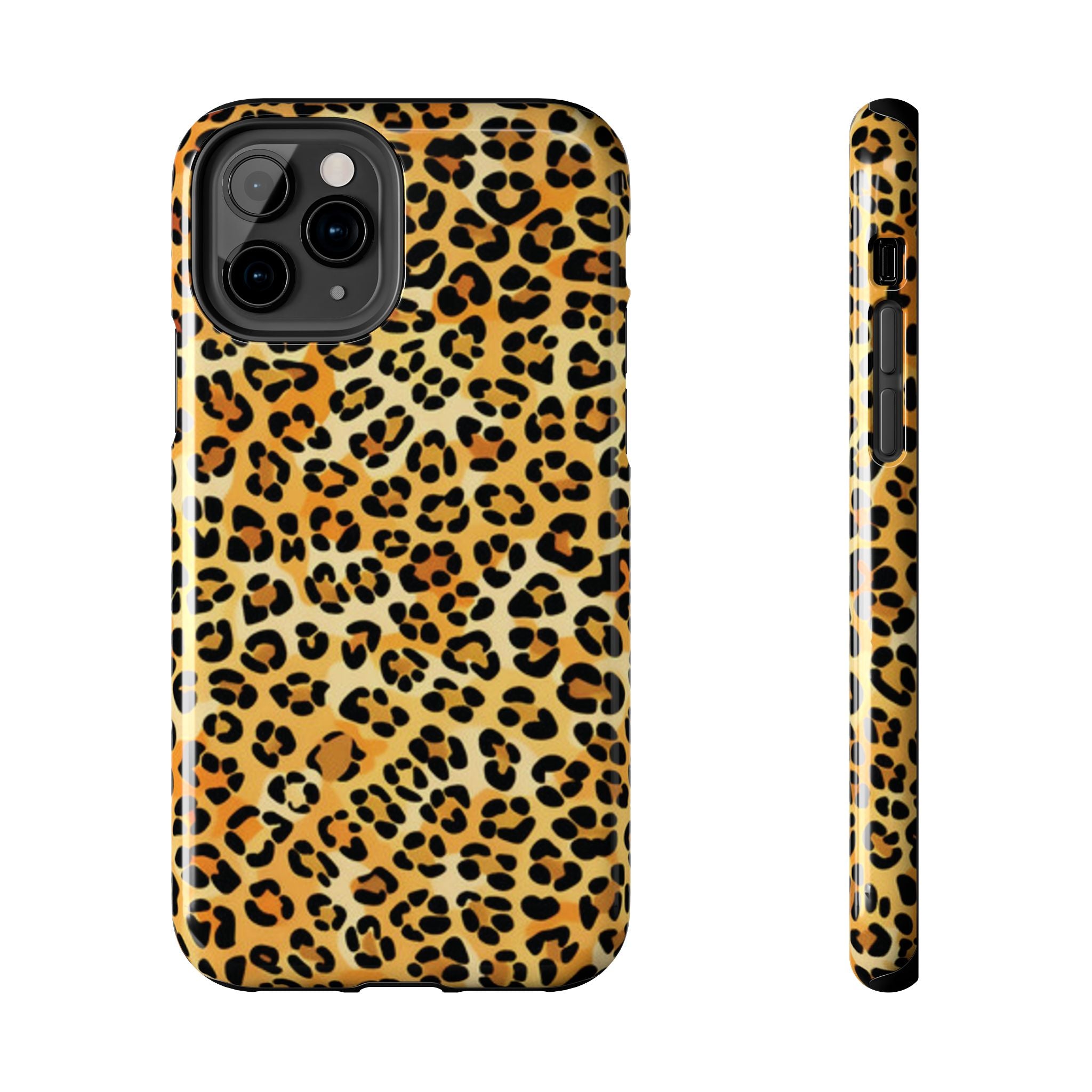 Leopard Print Tough Phone Case — Durable Animal Print Protective Cover