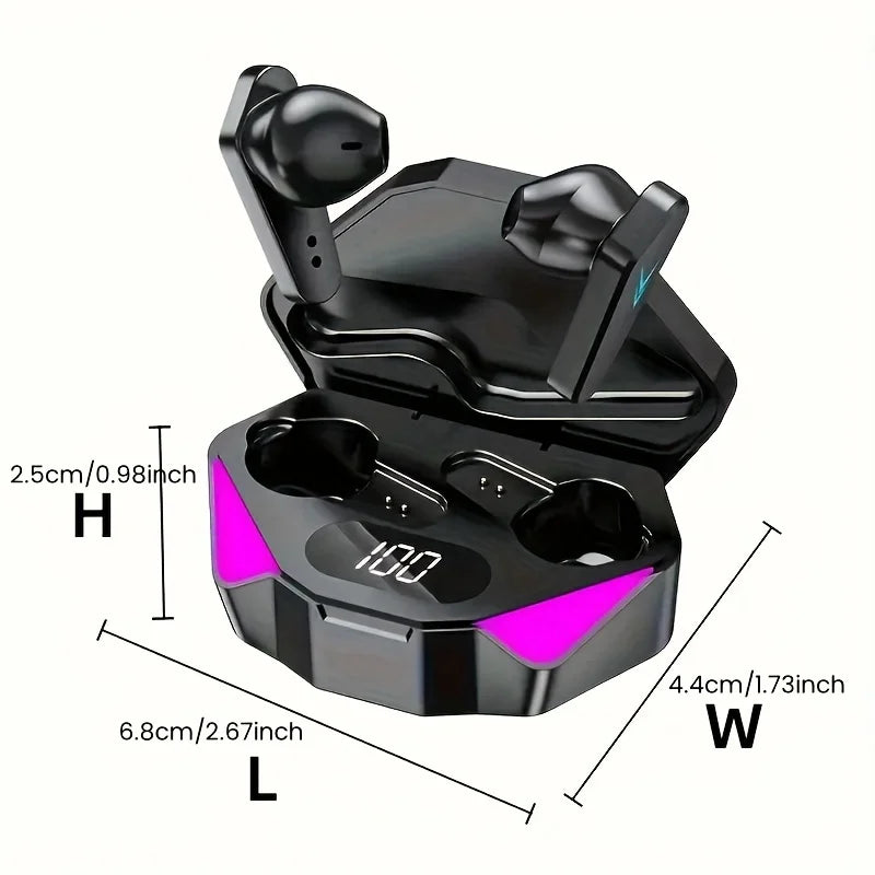 X15 TWS Wireless Bluetooth Earbuds LED Display Gaming In-Ear Headphones with Volume Control