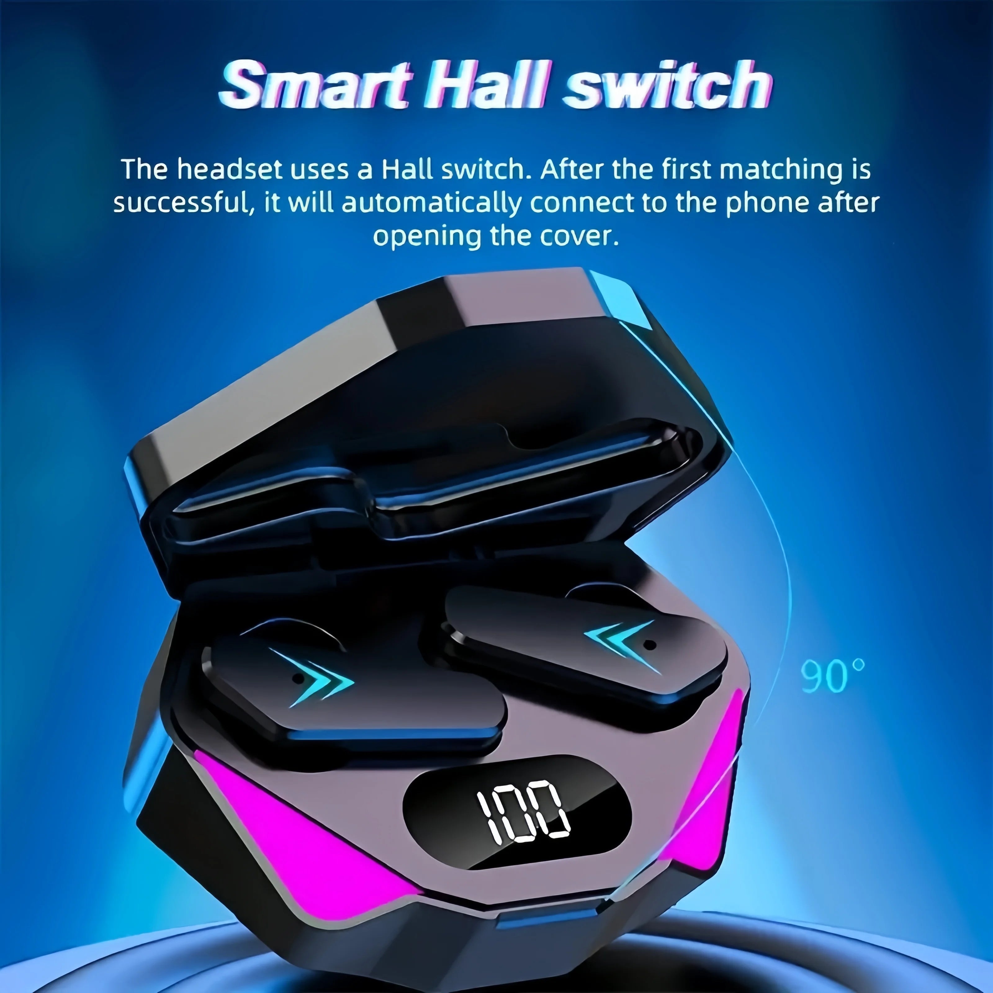 X15 TWS Wireless Bluetooth Earbuds LED Display Gaming In-Ear Headphones with Volume Control