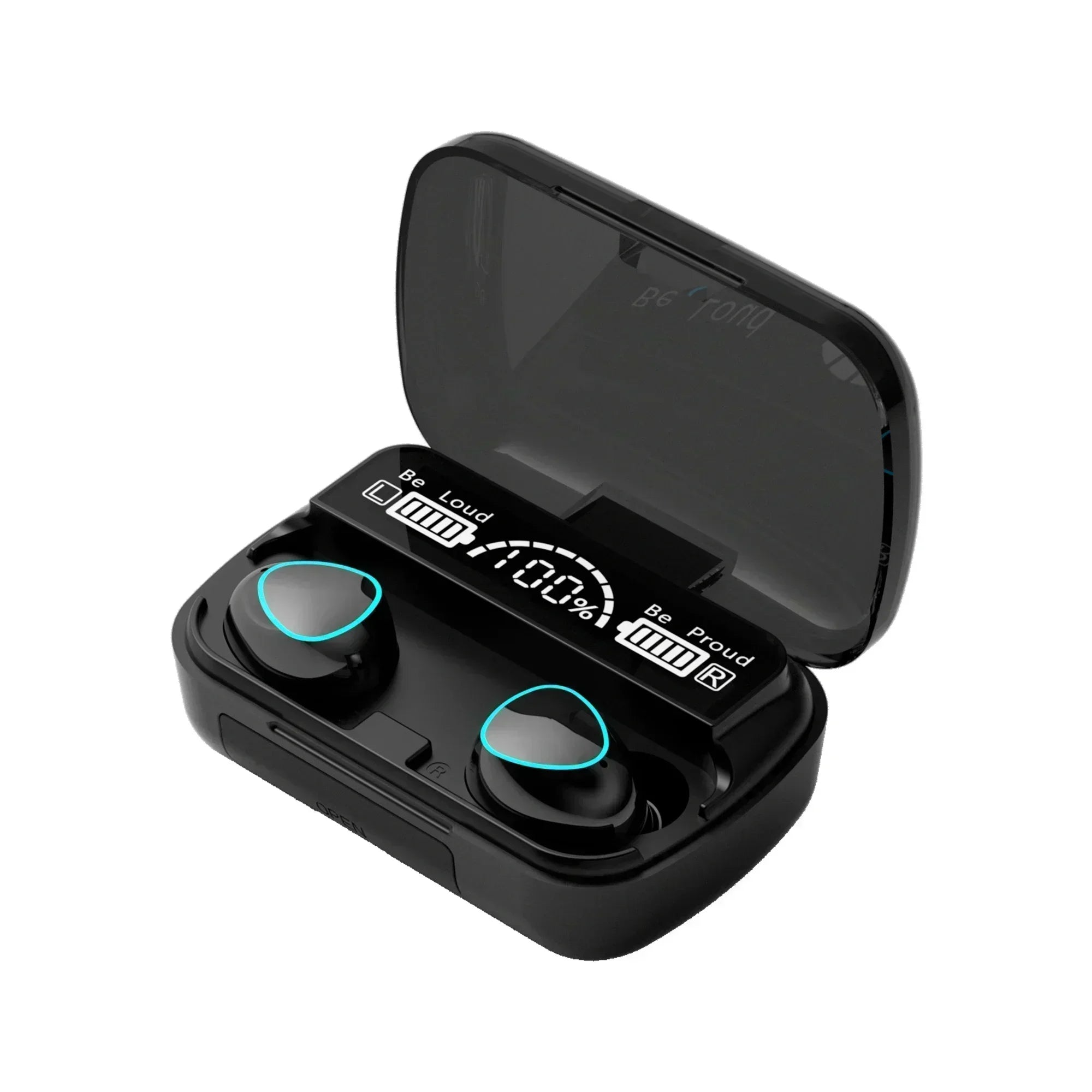 M10 TWS Bluetooth Earphones Wireless Waterproof Sport Earbuds with Active Noise-Cancellation
